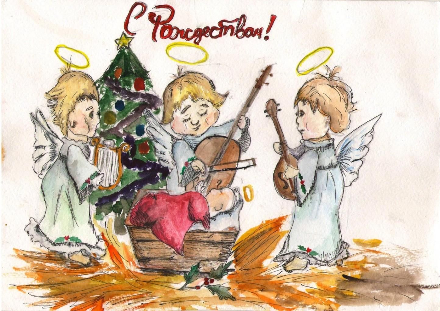 Рождество рисунок