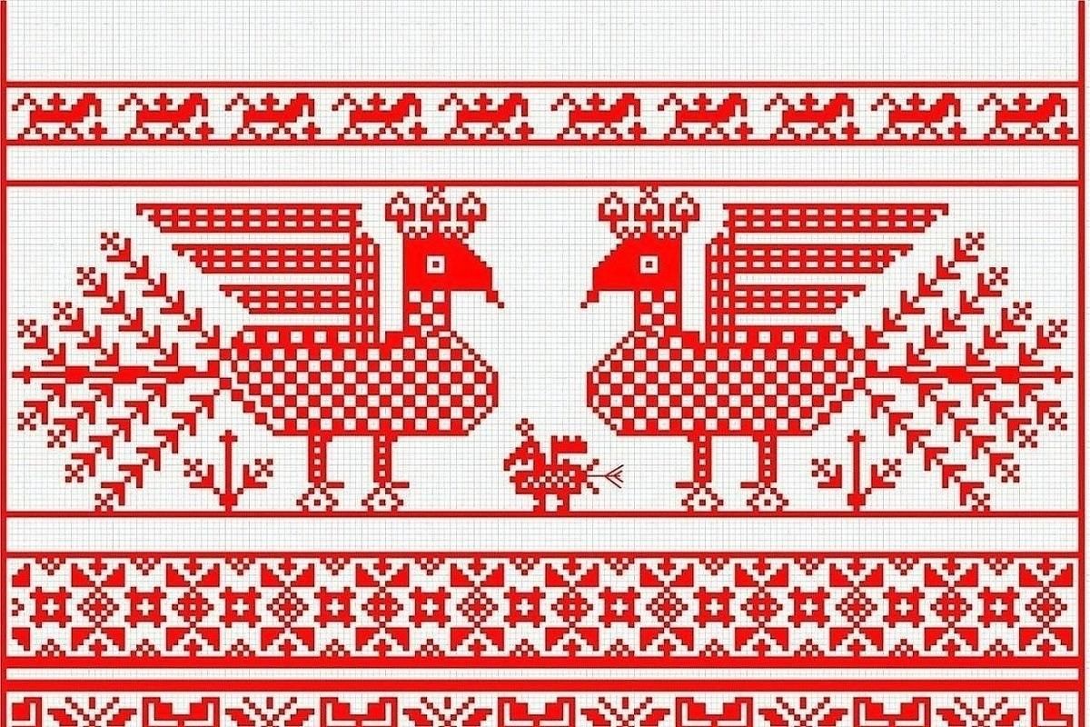 Рисунок русского орнамента