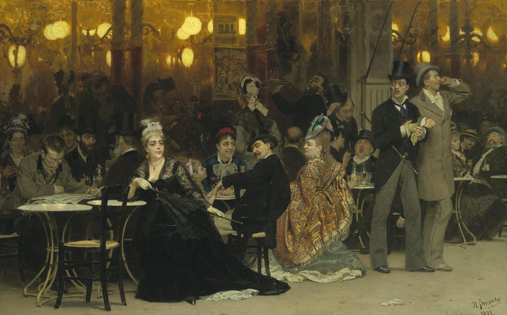 «Парижское кафе». Илья Репин. 1875 г.