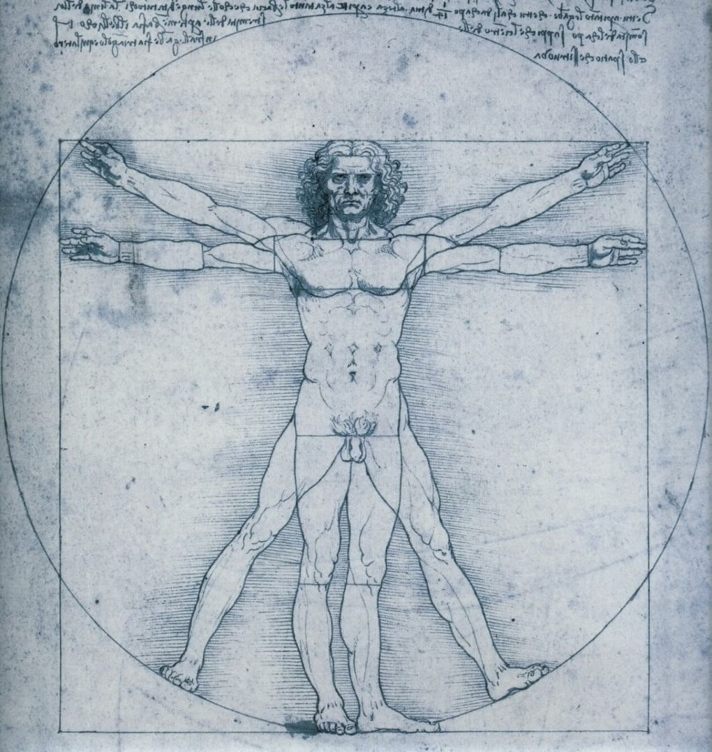 Леонардо да Винчи. Витрувианский человек.