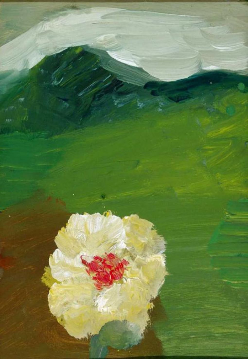Владимир Яковлев. Пейзаж с белым цветком. 1968