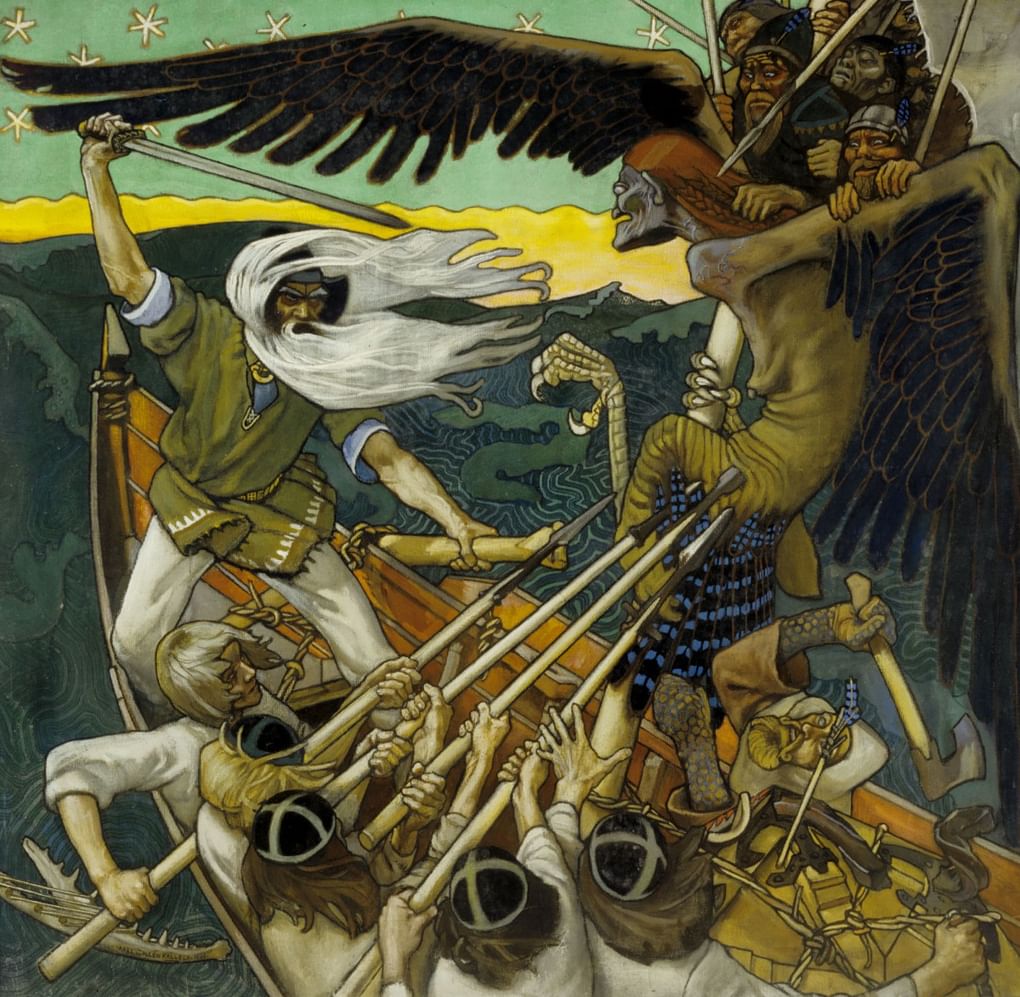 Аксели Галлен-Каллела. Защита Сампо. 1896. Художественный музей Турку