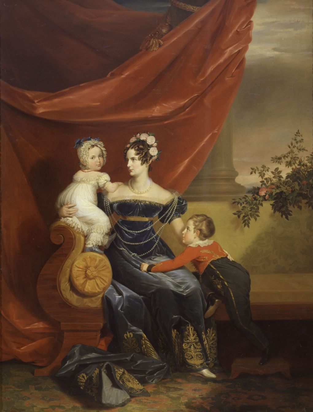 Дж. Доу. Александра Федоровна со старшими детьми — Александром и Марией. 1820-е. ГРМ