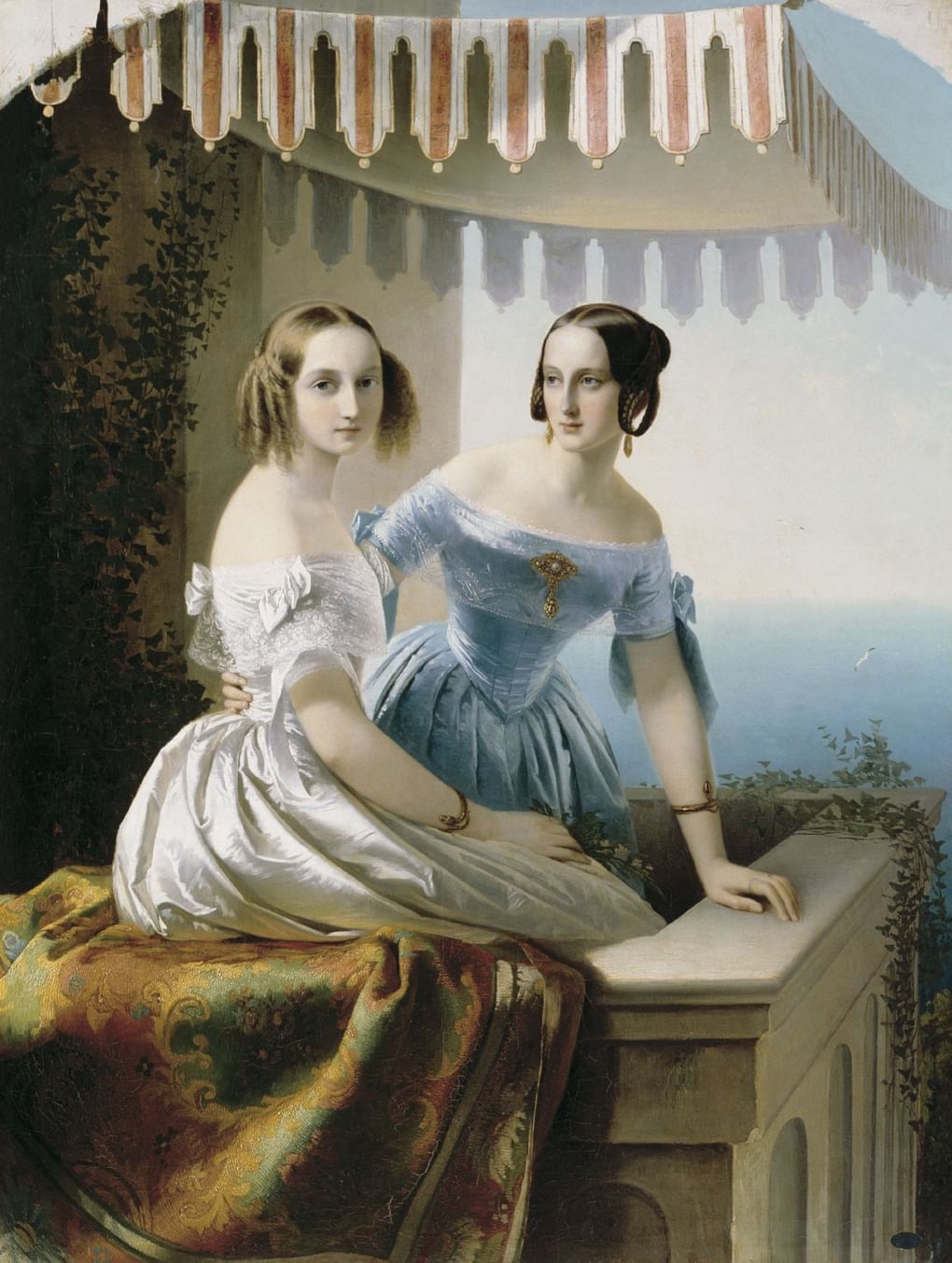 Т.А. Нефф. Великие княжны Мария и Ольга Николаевны. 1838