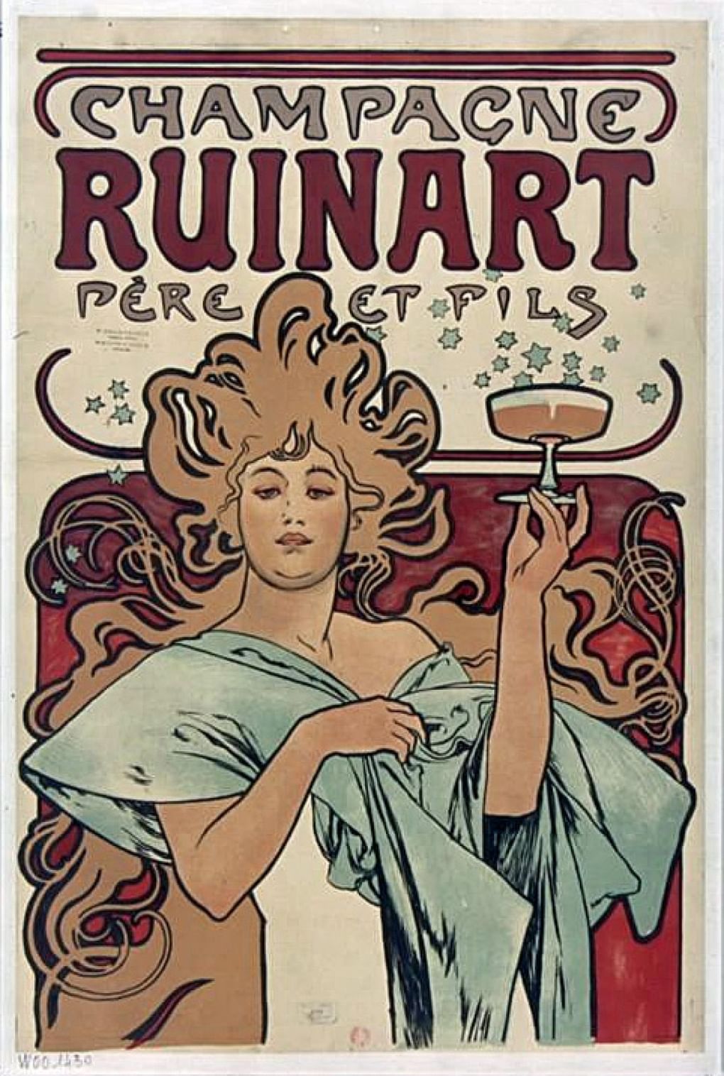 А. Муха. Реклама Champagne Ruinart Père et Fils. 1896