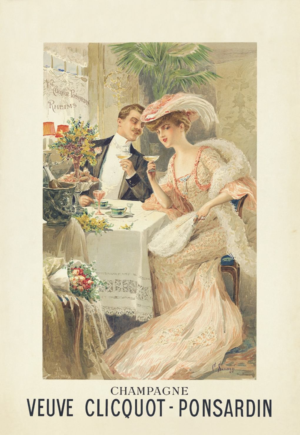 Реклама шампанского «Вдова Клико». Конец XIX века