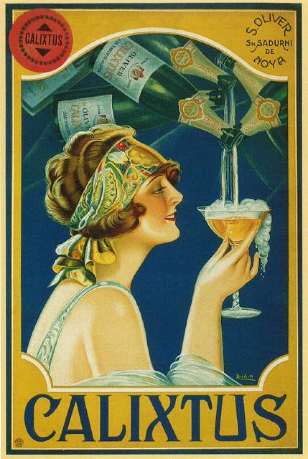 Реклама шампанского Calixtus. 1920-е