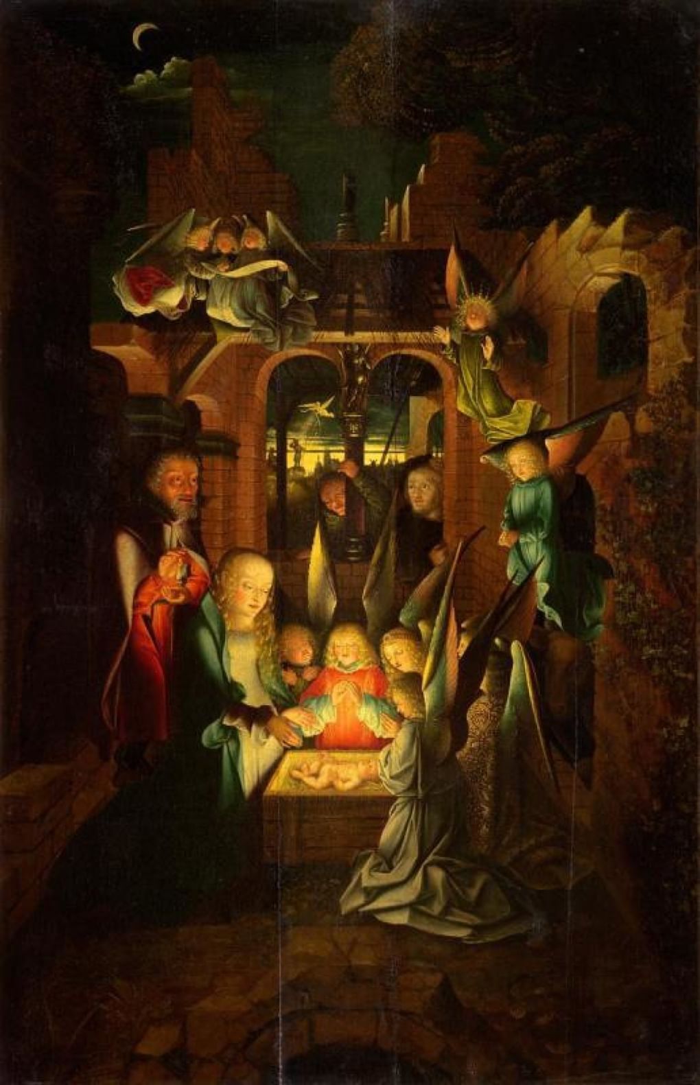 Ян Йост Калькар (последователь). Рождество (Святая ночь). Около 1520 года, ГМИИ