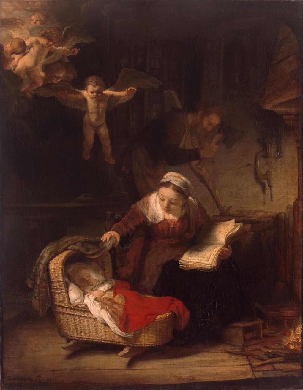 Рембрандт ван Рейн. Святое семейство. 1645, Эрмитаж
