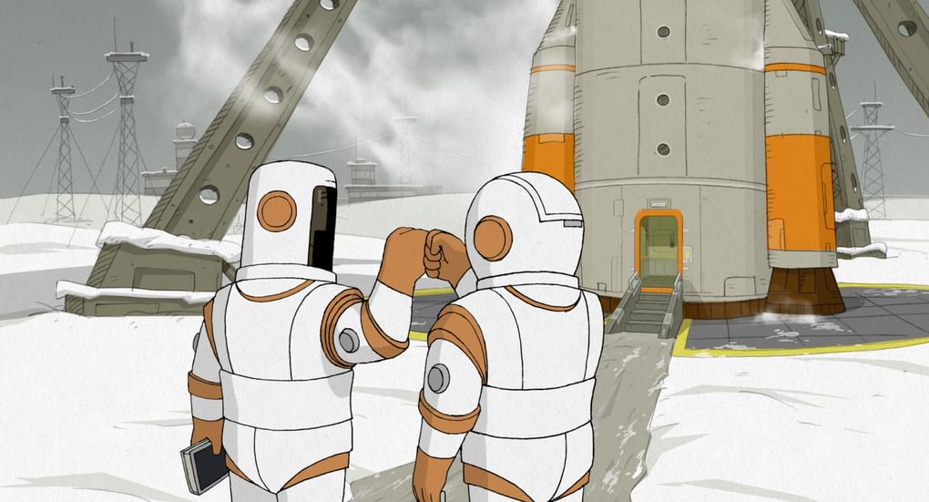 Кадр из мультфильма «Мы не можем жить без космоса»