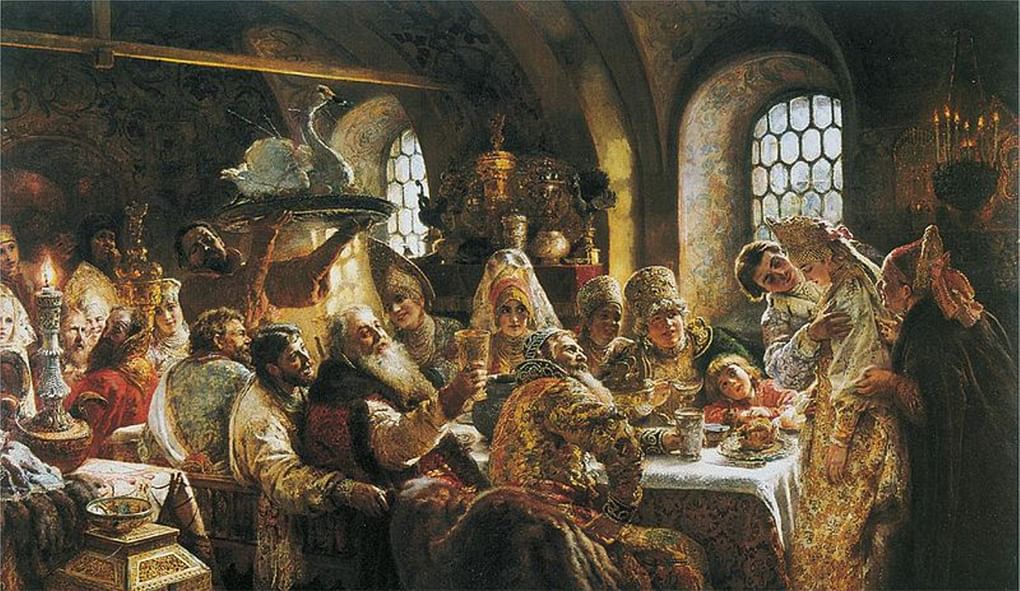 Константин Маковский. Боярский свадебный пир в XVII веке. 1883