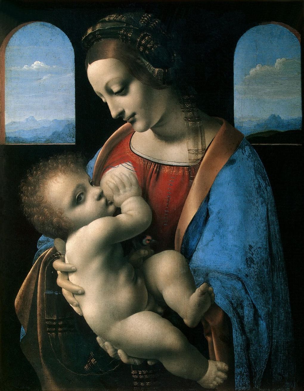 Леонардо да Винчи. Мадонна Литта. 1490–1491. Государственный Эрмитаж