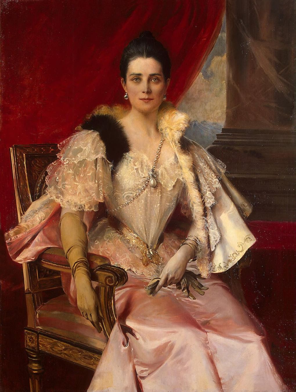 Франсуа Фламенг. Портрет Зинаиды Юсуповой 1894