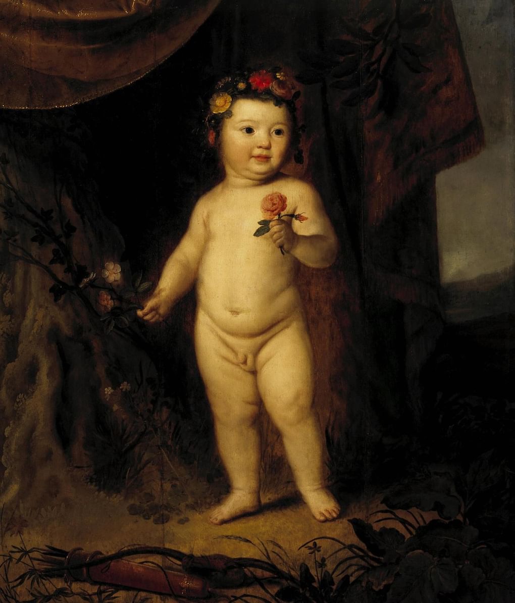 Виллем ван Хонтхорст. Портрет ребенка в образе Амура. 1637. Эрмитаж