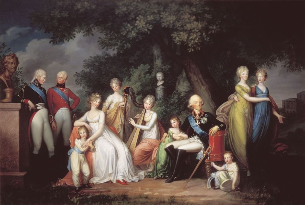 Гергардт Франц фон Кюгельген. Портрет Павла I с семьей. 1800