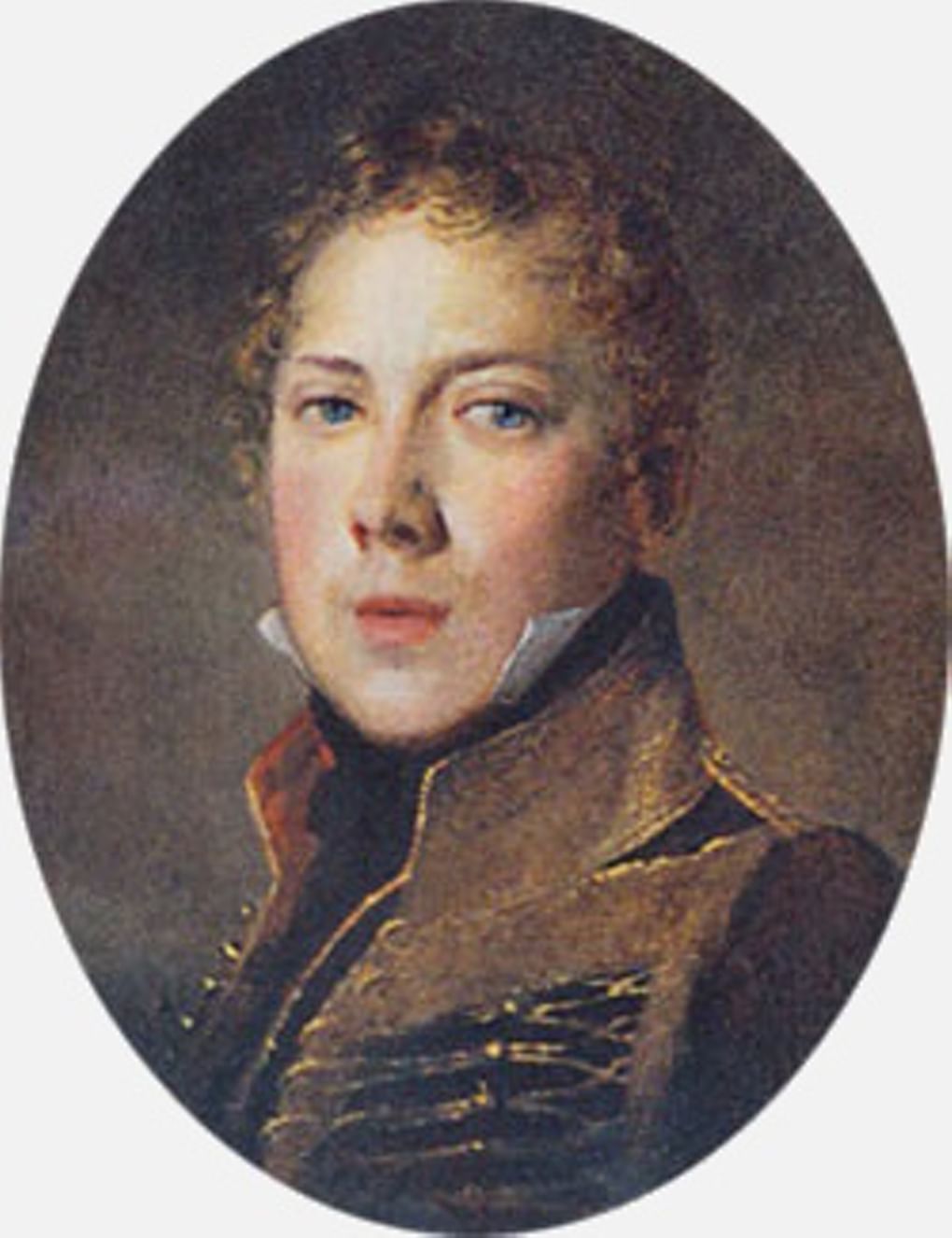 Неизвестный художник. Портрет П. Чаадаева. 1815