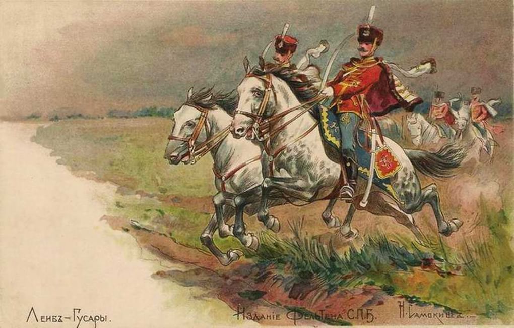 Н. Самокиш. Лейб-гусары. 1904