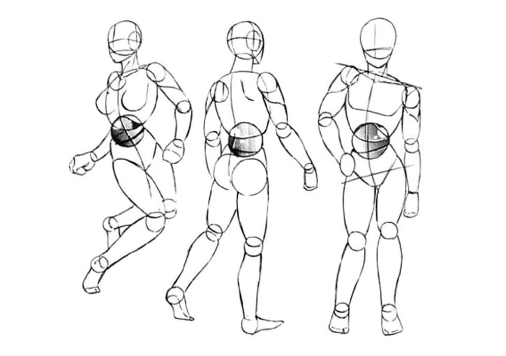 Как нарисовать тело человека в движении