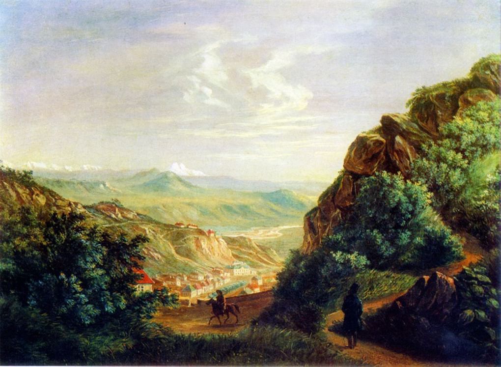 Михаил Лермонтов. Вид Пятигорска. 1837