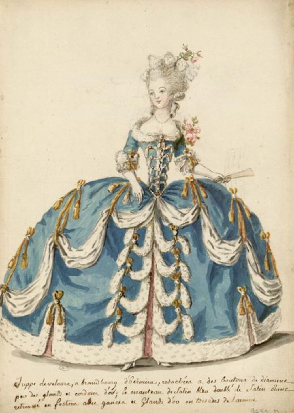 Шарль-Жермен Сент-Обен. Grand habit de cour. 1780-е
