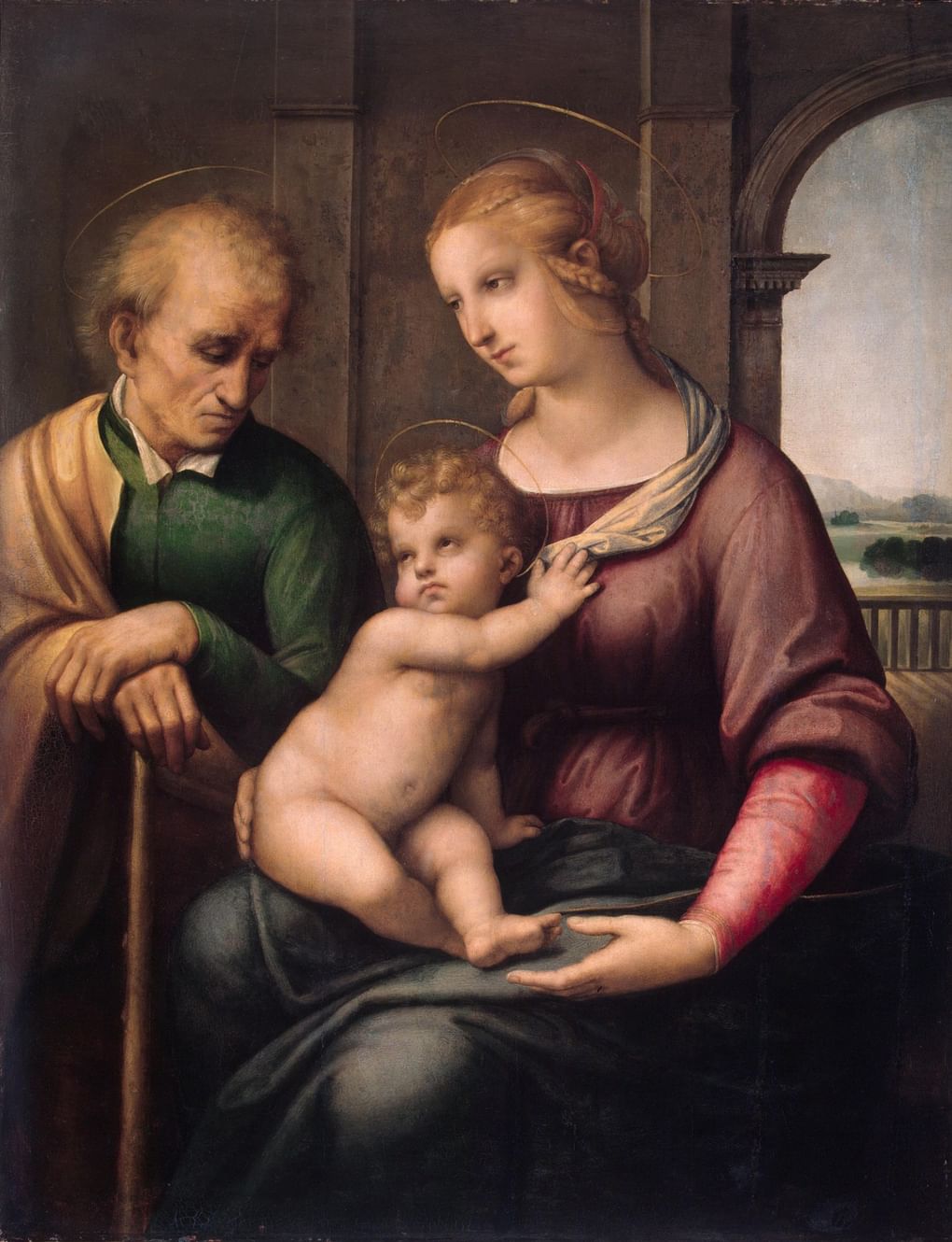 Святое семейство (Мадонна с безбородым Иосифом). 1506–1507. Государственный Эрмитаж