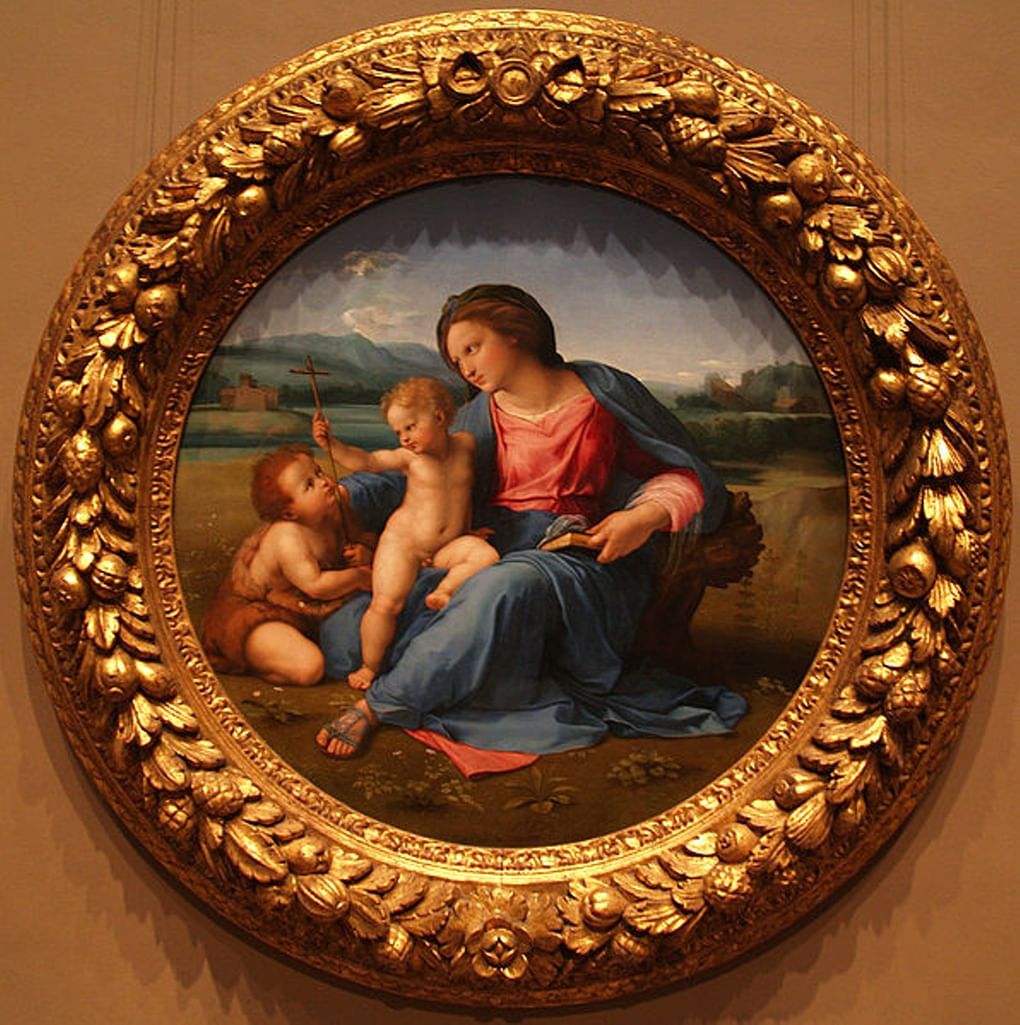 Мадонна Альба (в раме). Ок. 1511. Национальная галерея искусства, Вашингтон