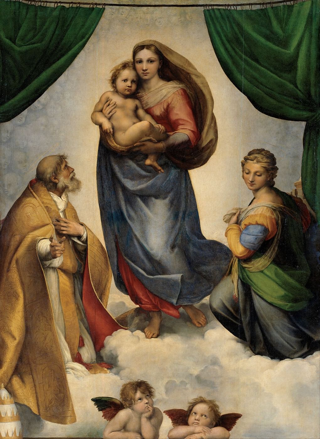 Сикстинская Мадонна. 1512–1513. Дрезденская галерея