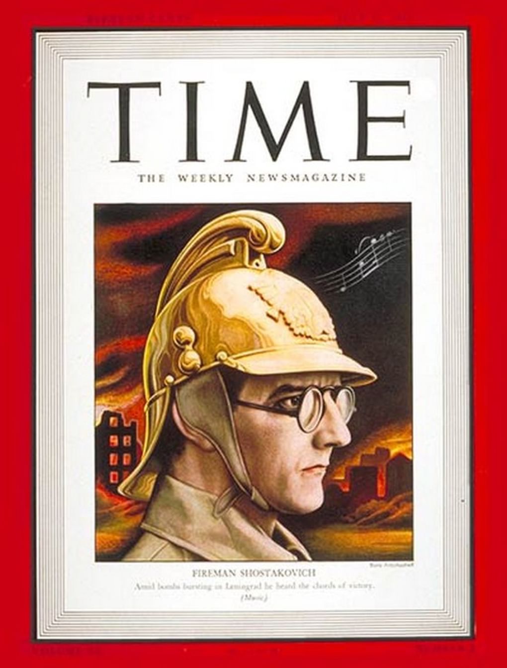 Дмитрий Шостакович на обложке журнала «Time»