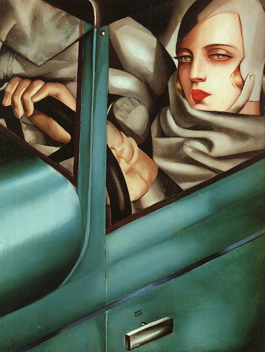 Тамара Лемпицка. Автопортрет в зеленом бугатти. 1929. Частная коллекция