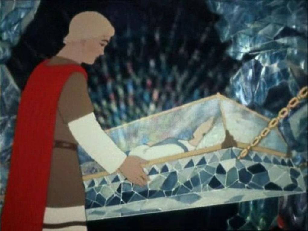 Кадр из мультипликационного фильма «Сказка о мертвой царевне и семи богатырях» (1951)