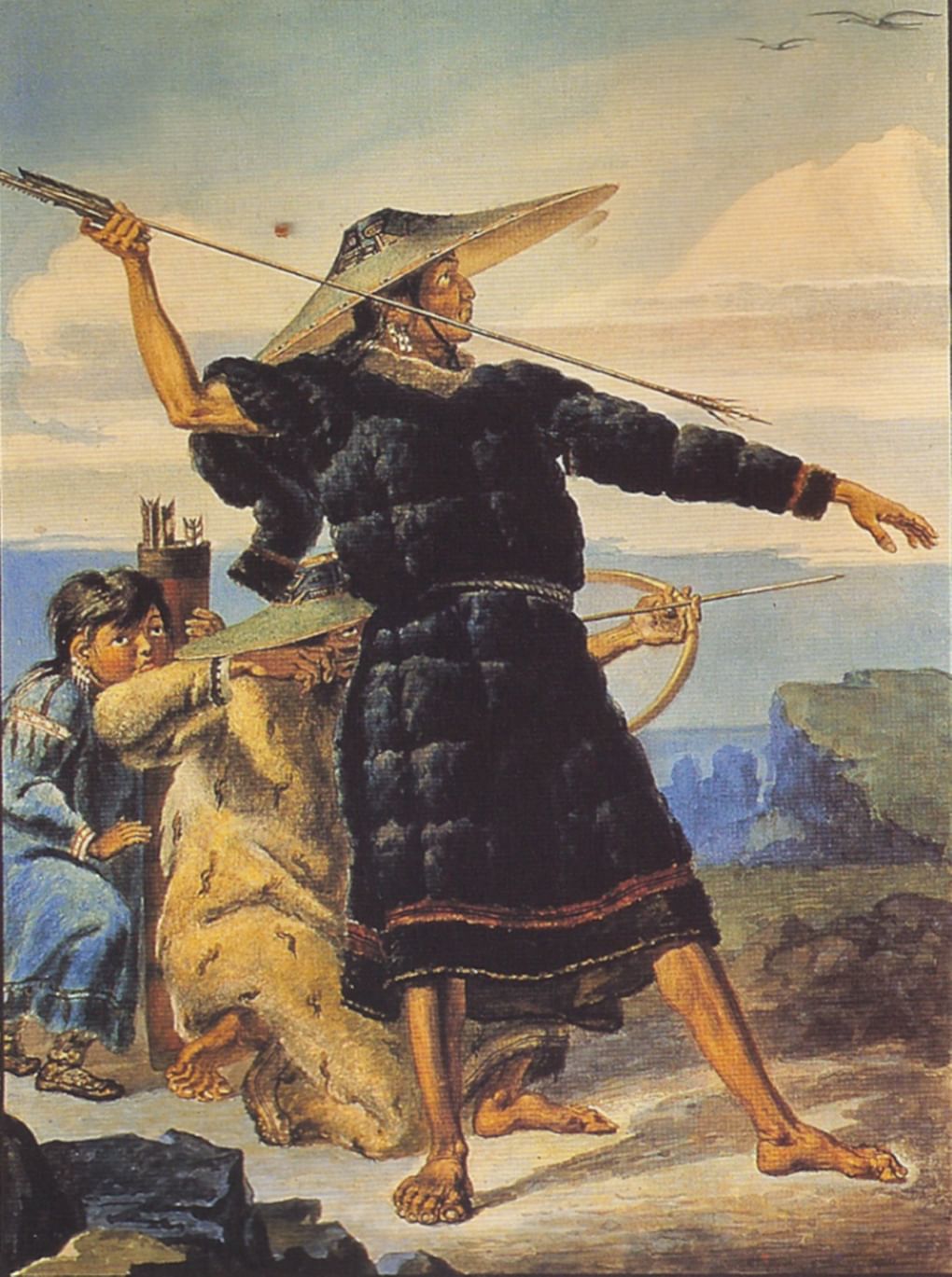 Михаил Тихонов. Алеут в праздничном платье на Аляске. 1818