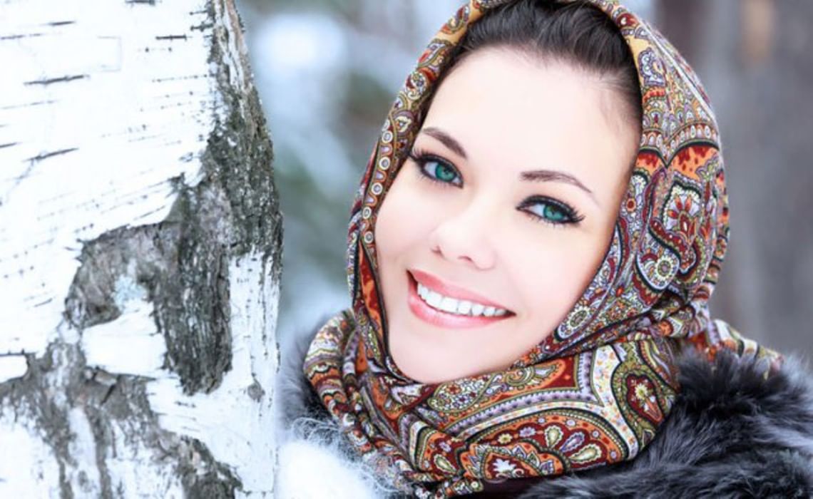 Русский платок зима