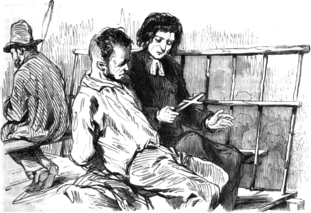 Иллюстрация к первому изданию повести Виктора Гюго «Последний день приговоренного к смерти» (1829)