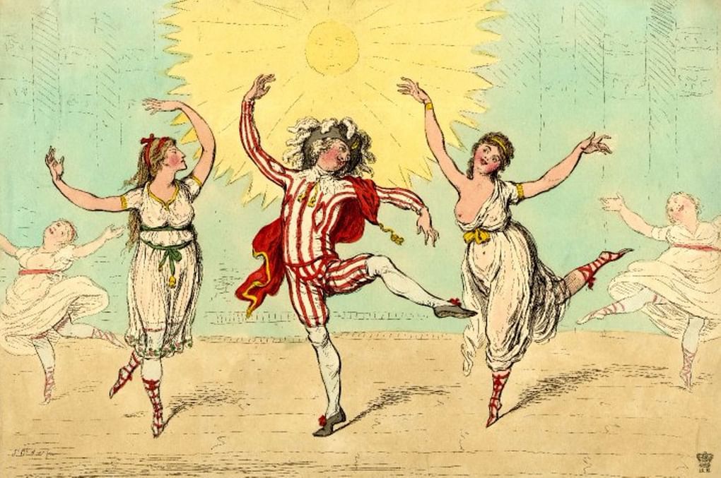 Джеймс Гилрой. Шарль Дидло, танцующий с Розой Дидло и мадам Парисо. 1796. Британский музей