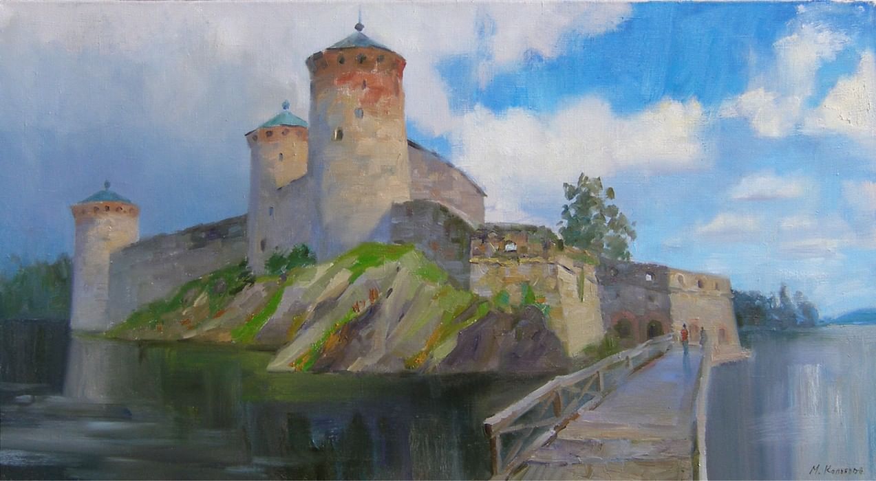 Изображенная на картине крепость была выстроена. Ивангород крепость картина. Копорская крепость в живописи. Крепость Нарва живопись.