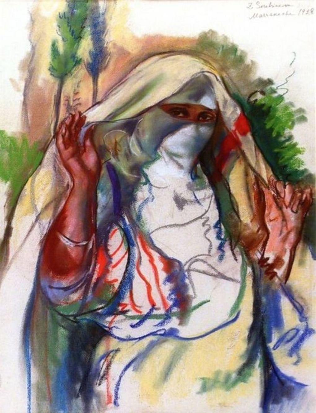 Зинаида Серебрякова. Женщина, открывающая чадру. 1928. Калужский областной художественный музей
