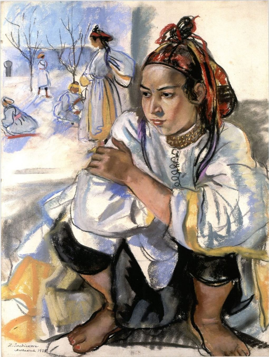 Зинаида Серебрякова. Молодая сидящая марроканка. 1928. Частное собрание
