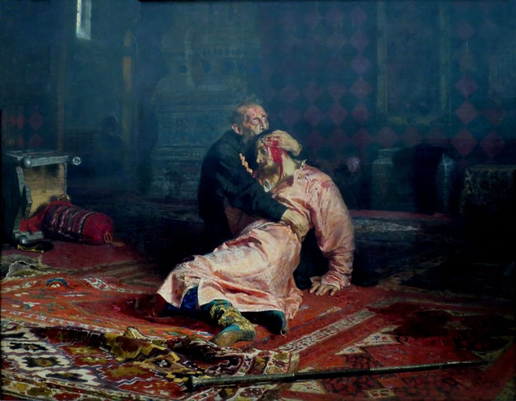 Илья Репин. Иван Грозный и сын его Иван 16 ноября 1581 года. 1883-1885. ГТГ