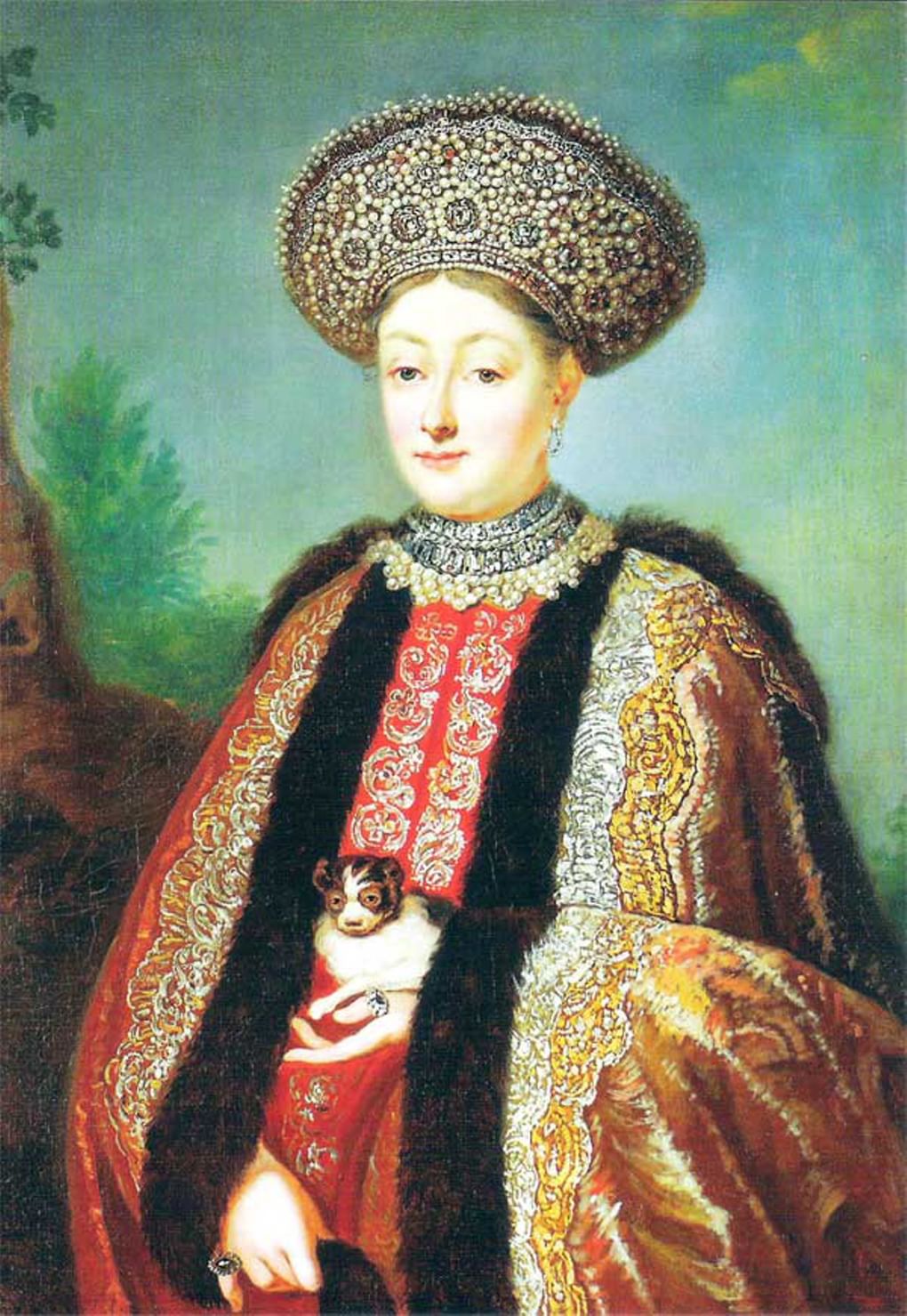 Неизвестный художник. Портрет царицы Марфы Апраксиной (18 век, ГМЗ Гатчина)
