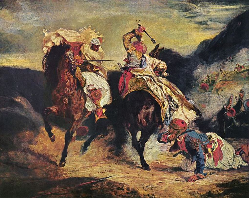 Эжен Делакруа. Битва Гяура и Хасана. 1828