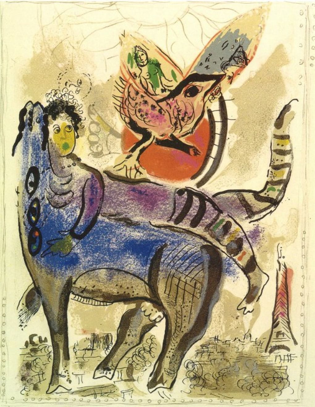 Марк Шагал. Синяя корова. 1967