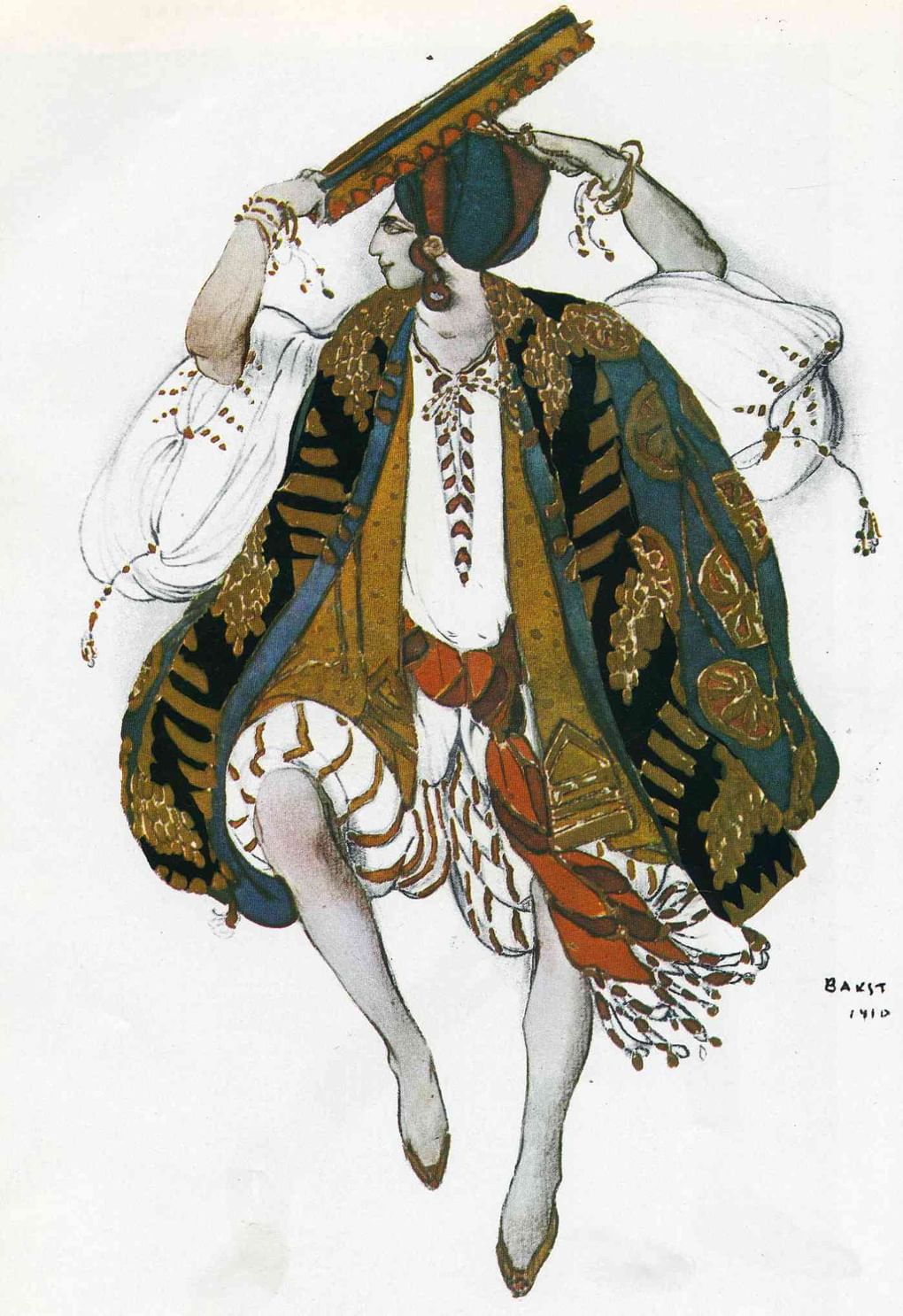 Леон Бакст. Эскиз костюма к балету «Клеопатра». 1910. Фотография: artchive.ru