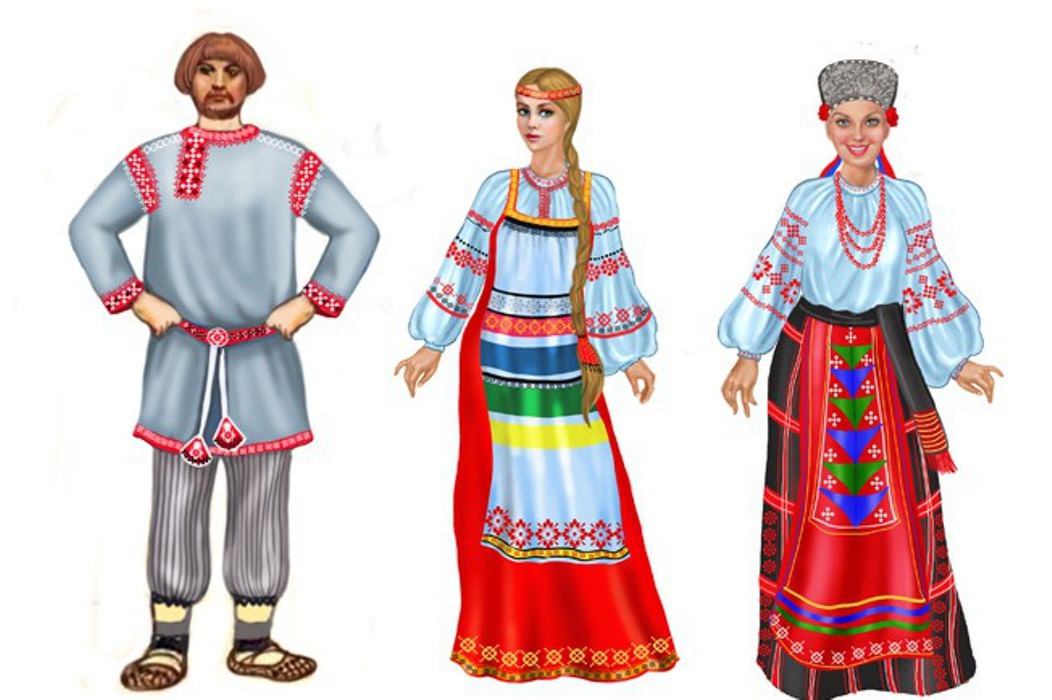 Русские рисунки на костюмах