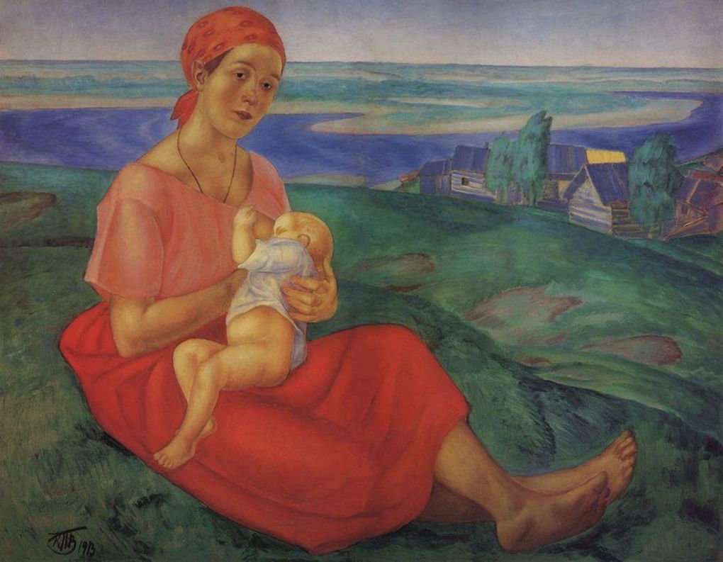 Кузьма Петров-Водкин. Мать. 1913. Государственная Третьяковская галерея