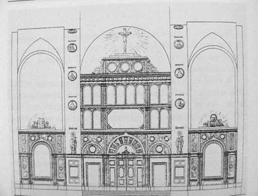 Проект иконостаса Екатерининского собора в Царском Селе. Архитектор Константин Андреевич Тон. 1838 год