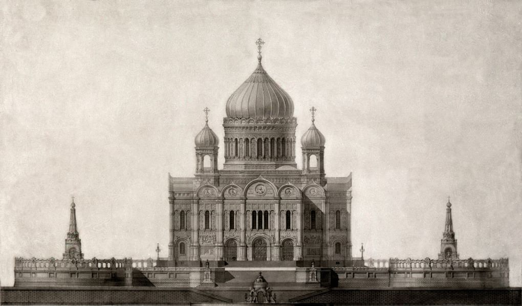 Проект храма Христа Спасителя, архитектор Константин Тон