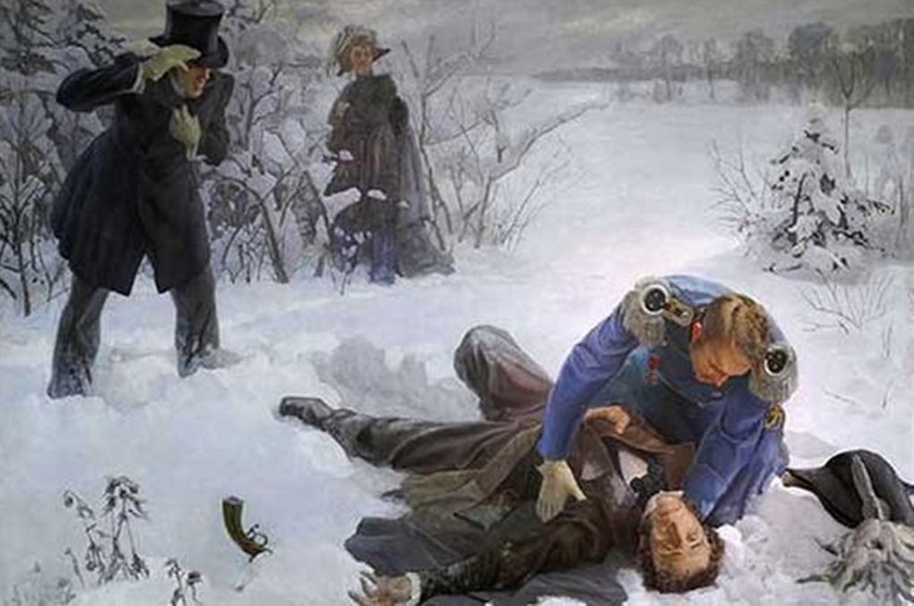 Алексей Наумов. Дуэль Пушкина с Дантесом. 1884. Частное собрание