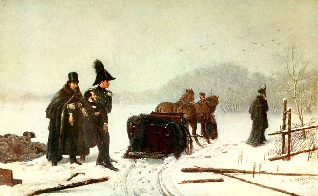 Александр Горбов. Дуэль Пушкина с Дантесом. 1936. Государственный Русский музей