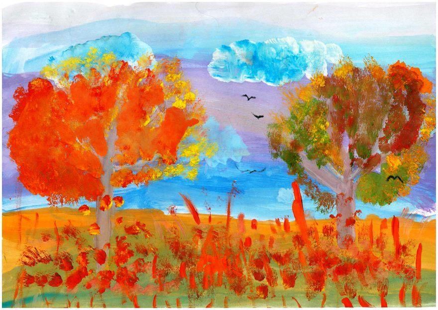 Рисунок красками для 2 класса