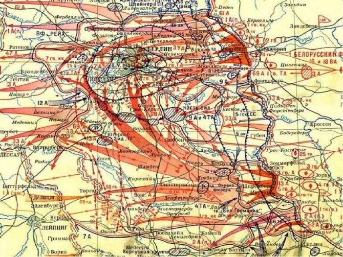 Берлинская операция карта схема